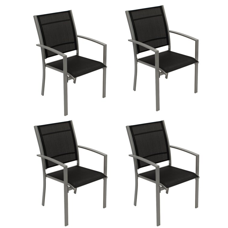 Black stackable garden online chairs